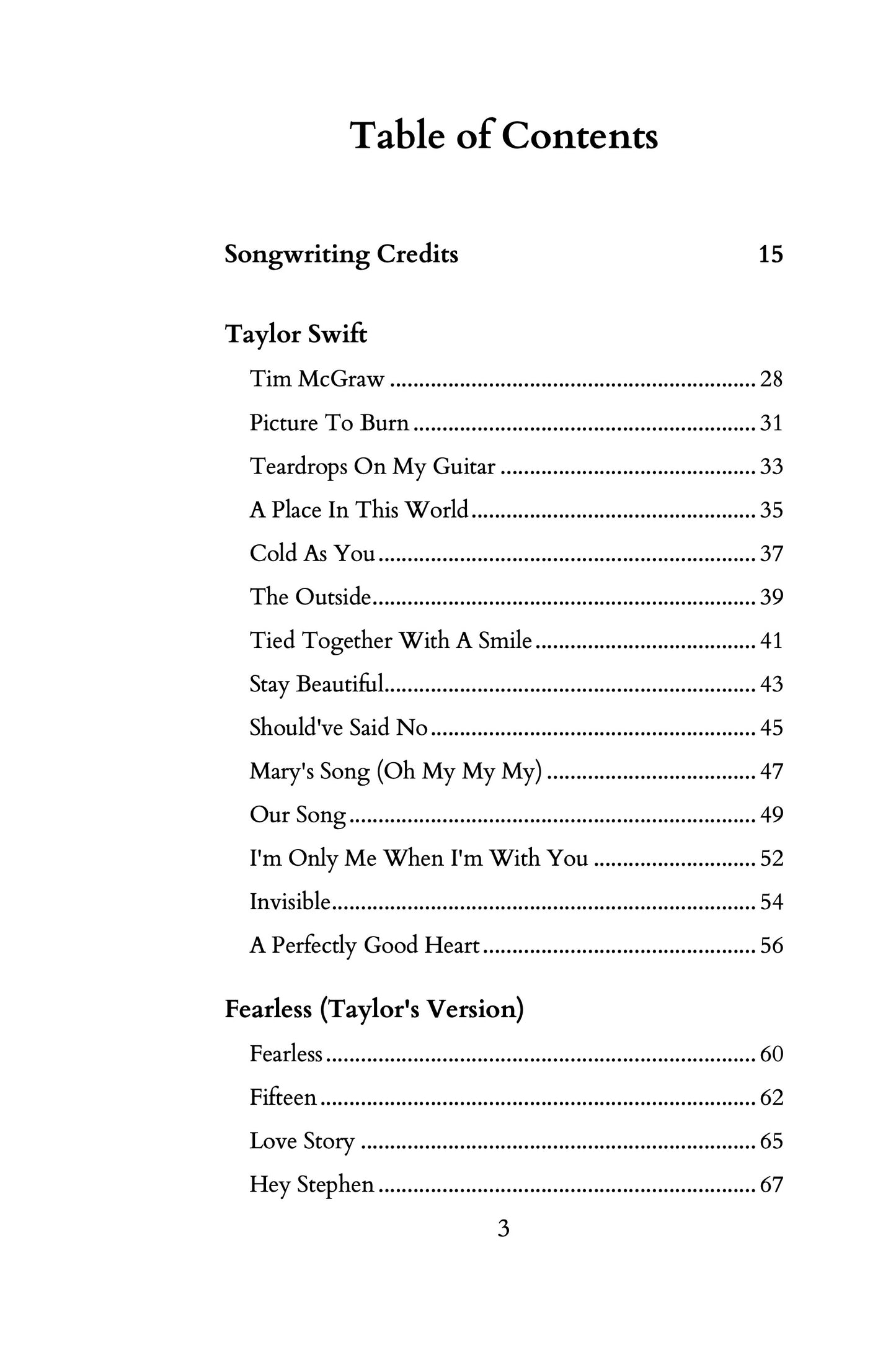 The Complete Lyrics: The Unofficial Taylor Swift Lyric Book [E-Book]